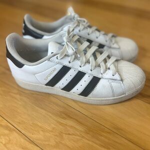 Adidas Men’s Superstar White with Black Stripes Sneakers